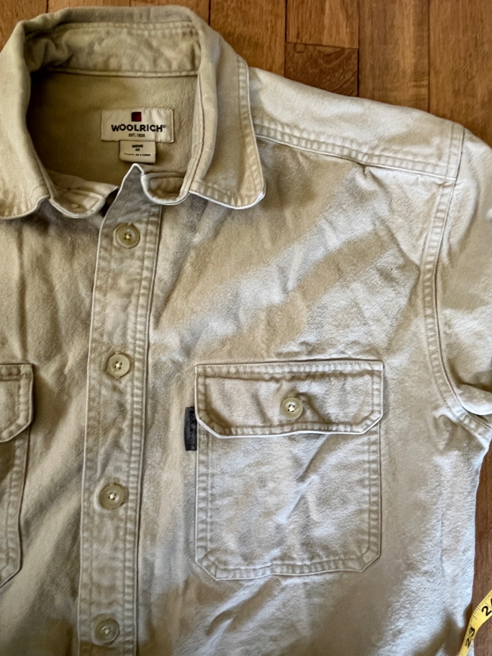 Men's Tan Woolrich Flannel Shirt